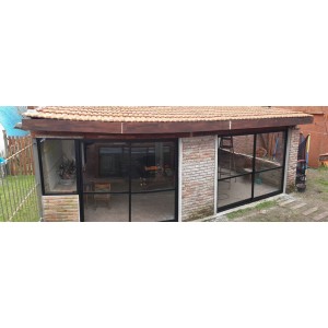 Cerramiento de barbacoa en serie 25 Anolok con divisor en hoja cerradura exterior
