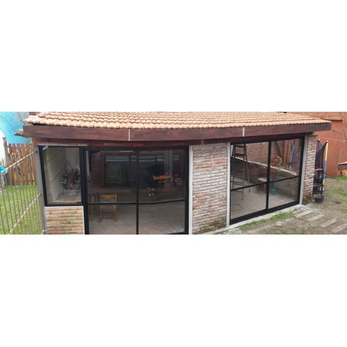 Cerramiento de barbacoa en serie 25 Anolok con divisor en hoja cerradura exterior